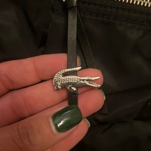 Lacoste black nylon shoulder bag